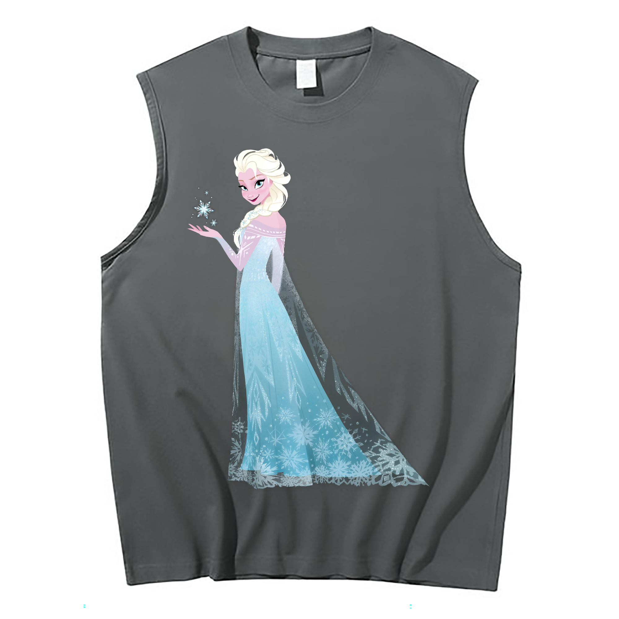 （画像用） アナと雪の女王 アンナ エルサ Frozen Anna Elsa コットン100％タンクトップ（フロントプリント）